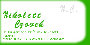 nikolett czovek business card